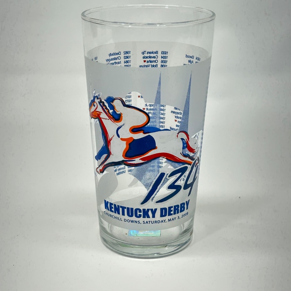 2008 Kentucky Derby 134 Official Mint Julep Glass Churchill Downs Big Brown